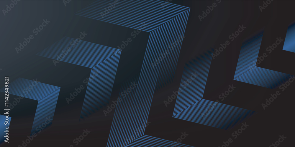 Fototapeta premium blue techno abstract background overlap layer on dark space with glowing dots shape decoration. Modern graphic design element dotted line style concept for banners