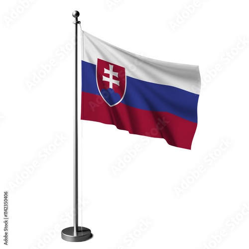 Free Download Slovakia flag 4 isolated, table flag - GFXLoad