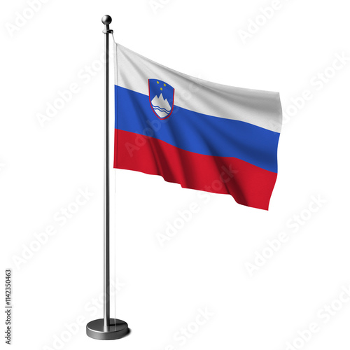 Slovenia flag 4 isolated, table flag