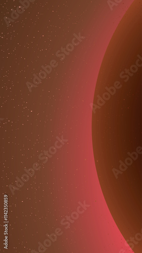 Design of oval silhouette in the space background