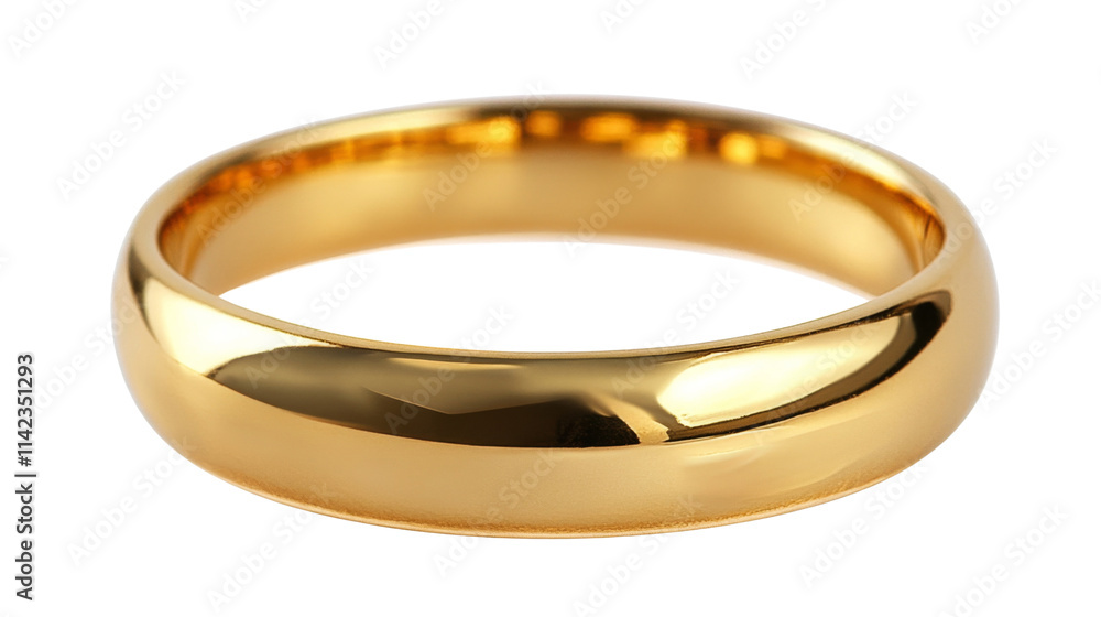 Golden ring, isolated on transparent background Golden ring, isolated on transparent background