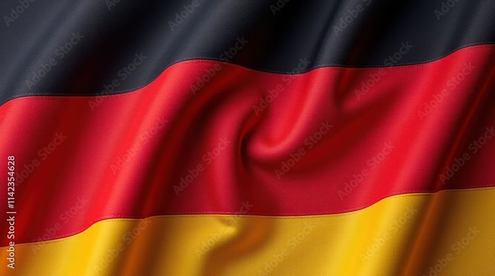 Vibrant German Flag With Rippling Colors Creating a Sense of Movement Vibrant German Flag With Rippling Colors Creating a Sense of Movement