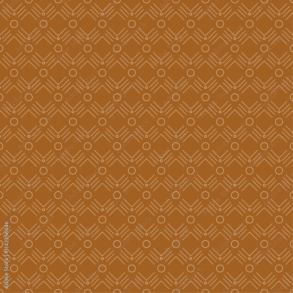 Fototapeta premium seamless pattern with lines and circles abstract background for fabric surface design packaging vector illustration