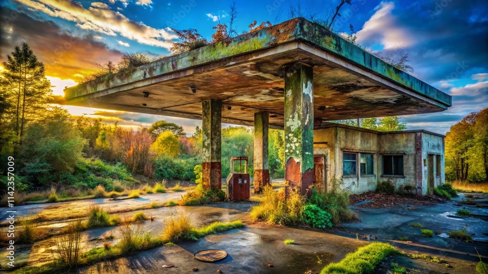 Abandoned Gas Station Urban Exploration Photography: Decaying Industrial Ruins, Rust, Graffiti, Urban Decay, Post-Apocalyptic Abandoned Gas Station Urban Exploration Photography: Decaying Industrial Ruins, Rust, Graffiti, Urban Decay, Post-Apocalyptic