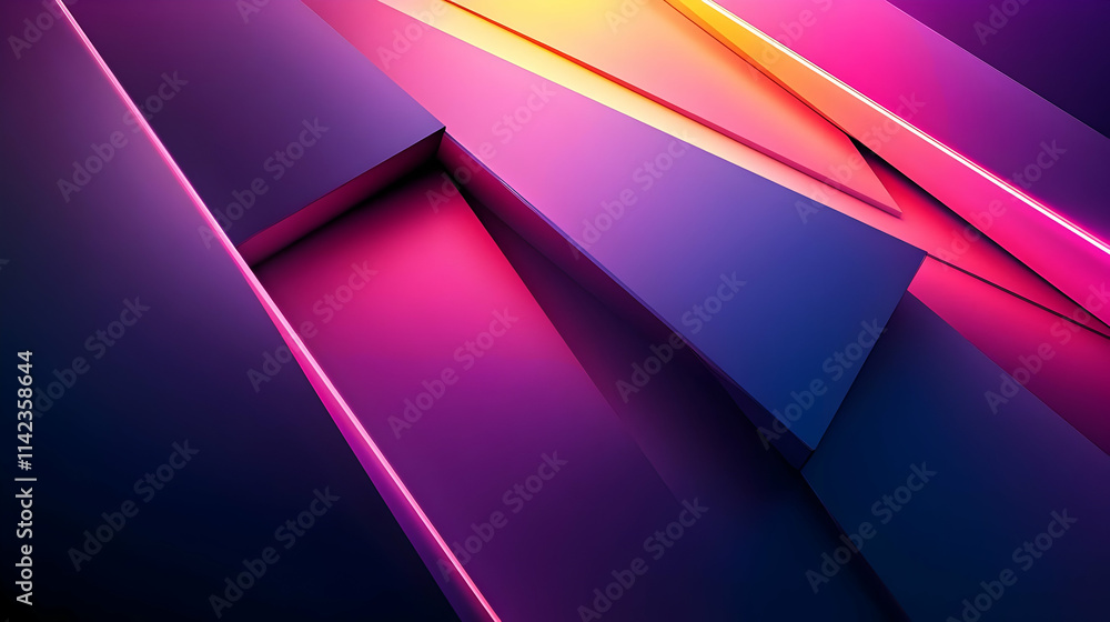 Abstract 3D Background Purple Pink Gradient Geometric Shapes Abstract 3D Background Purple Pink Gradient Geometric Shapes