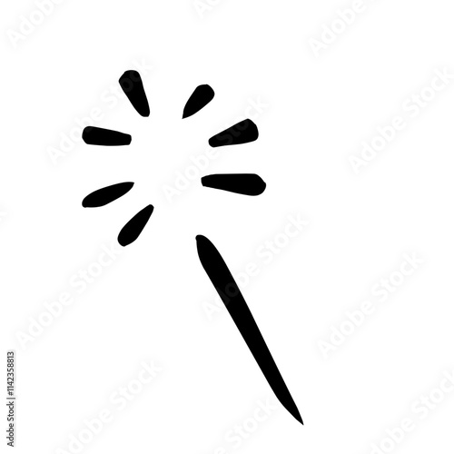 modern star stick icon
