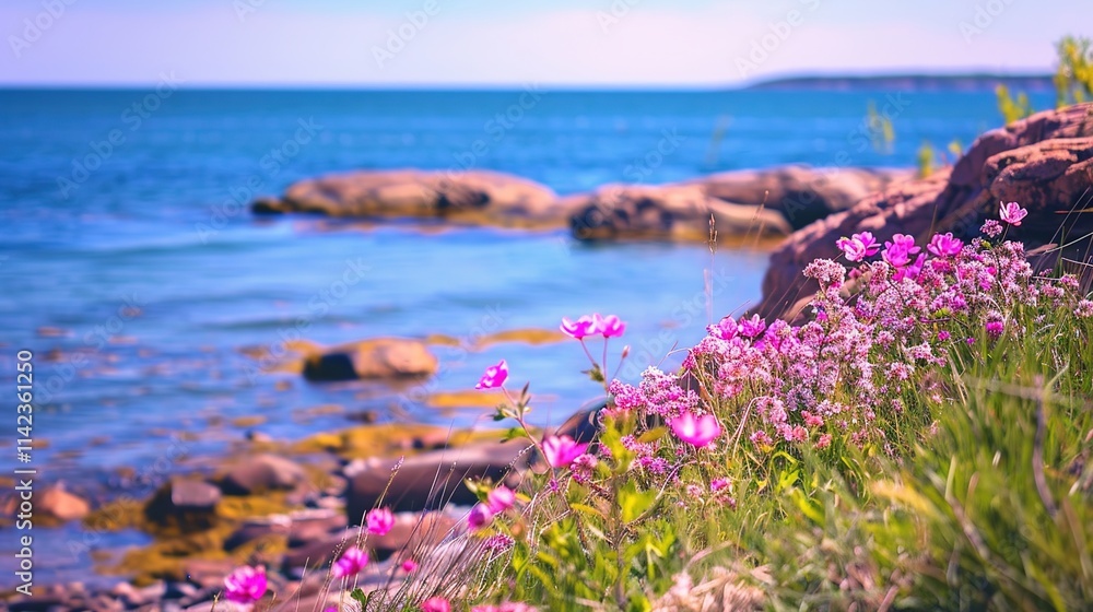 Enchanting Spring Seaside Backdrop: Azure Waves, Golden Sands, Seagulls Soaring, Beachcombing, Sunlit Shores, Coastal Breezes, Seashell Treasures, Vacation Vibe, Ocean Horizon, Dune Landscapes & More