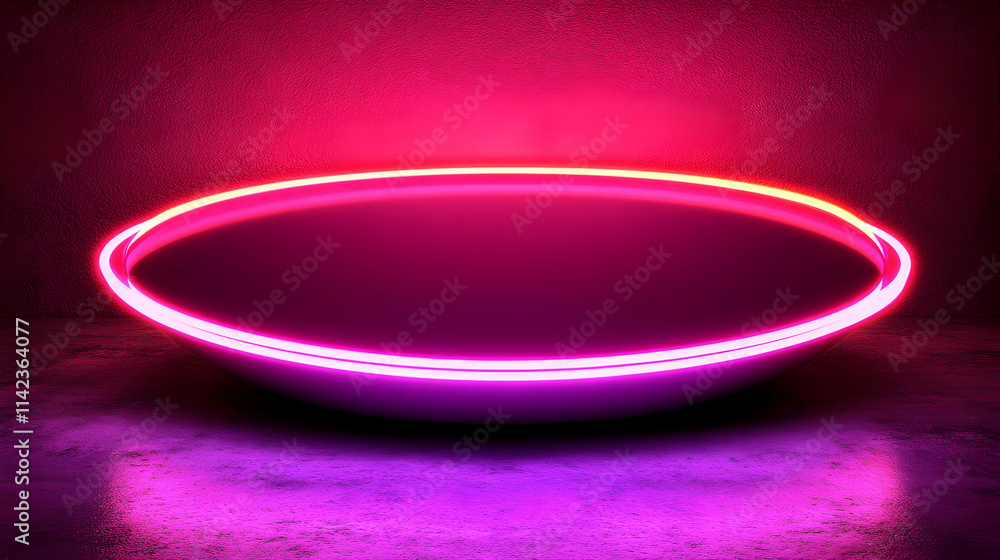 Neon Glow Bowl 3D Render Neon Glow Bowl 3D Render