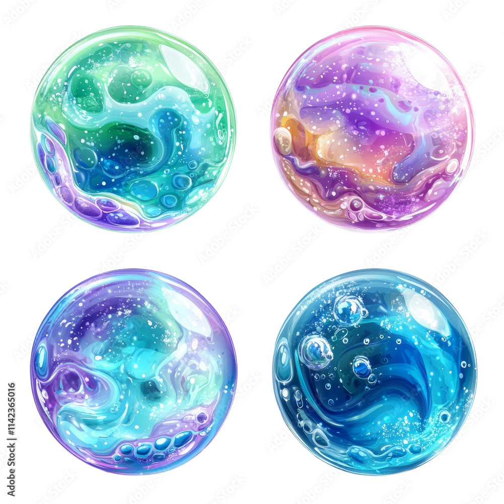Set of bubbles isolated transparent background Set of bubbles isolated transparent background