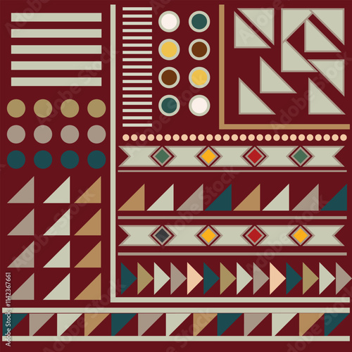 Stunning geometric background.contemporary tribal style seamless pattern.pattern ethnic graphic design print.Henna Mandala.Tribal African Inspired Pattern.carpet,wallpaper,wrapping,embroidery style