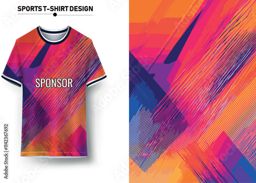 Sports jersey and background Design