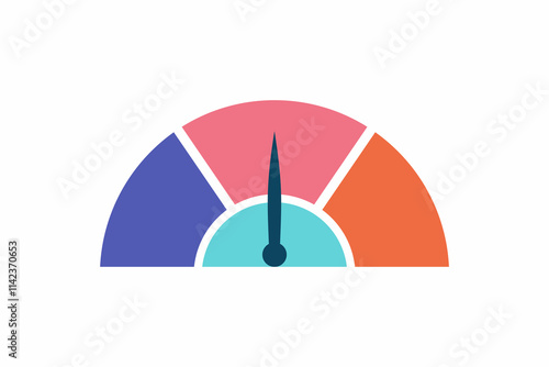 speedometer High risk meter low to high icon.