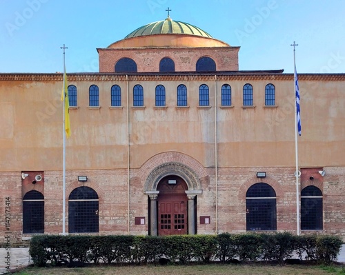 Φωτογραφία Exterior view of the Holy Church of Haghia Sophia, an important to Christianity 7th-century Byzantine church, it is listed as a UNESCO World Heritage site