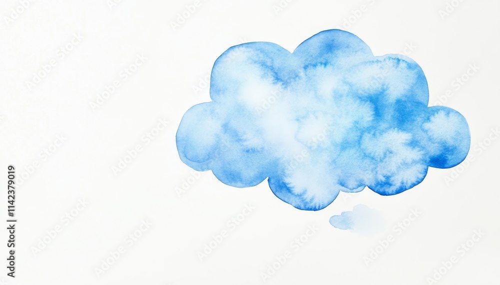 A soft watercolor illustration of a blue cloud, symbolizing creativity and imagination in design and art. A soft watercolor illustration of a blue cloud, symbolizing creativity and imagination in design and art.
