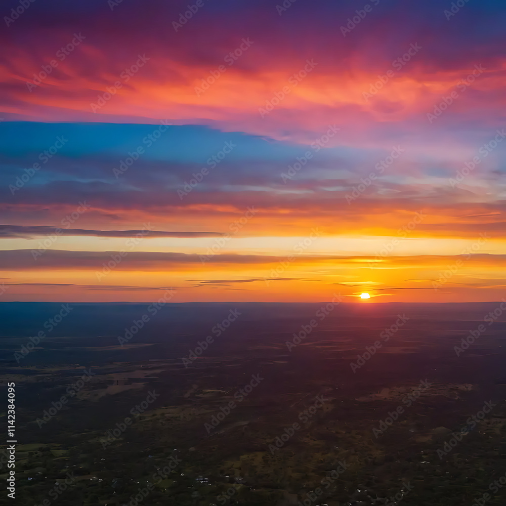 sunset view over the landscape sunset view over the landscape