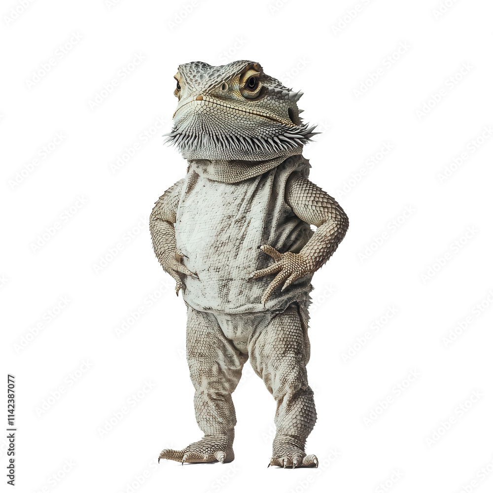 bearded dragon stands confidently, showcasing its unique features and textured skin. This captivating reptile exudes playful charm, making it delightful subject for photography bearded dragon stands confidently, showcasing its unique features and textured skin. This captivating reptile exudes playful charm, making it delightful subject for photography