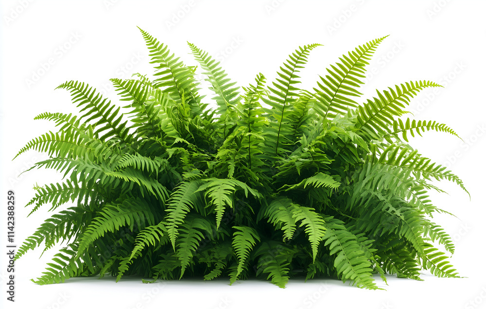 Fern plant bush isolated on a white background Fern plant bush isolated on a white background