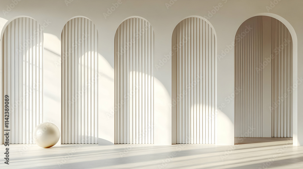 Minimalist Archway 3D Render Background Minimalist Archway 3D Render Background