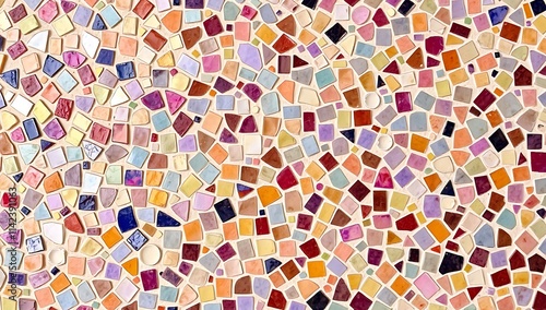 Colorful Mosaic Tile Wall Pattern Design