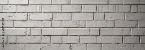 Wallpaper Mural Close-up of white ceramic brick tiles on a brick wall with gray mortar, tile, wall, gray Torontodigital.ca