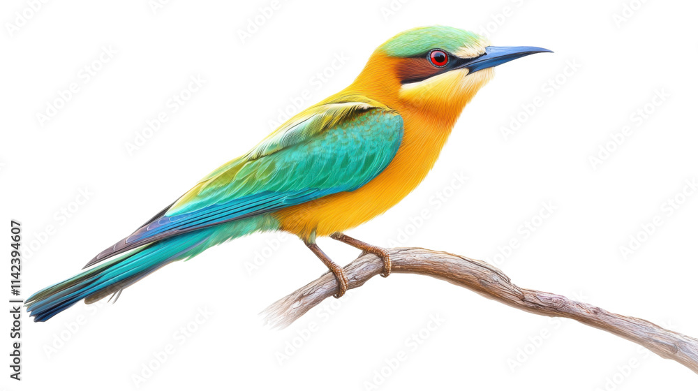Obraz premium Colorful bird, transparent background