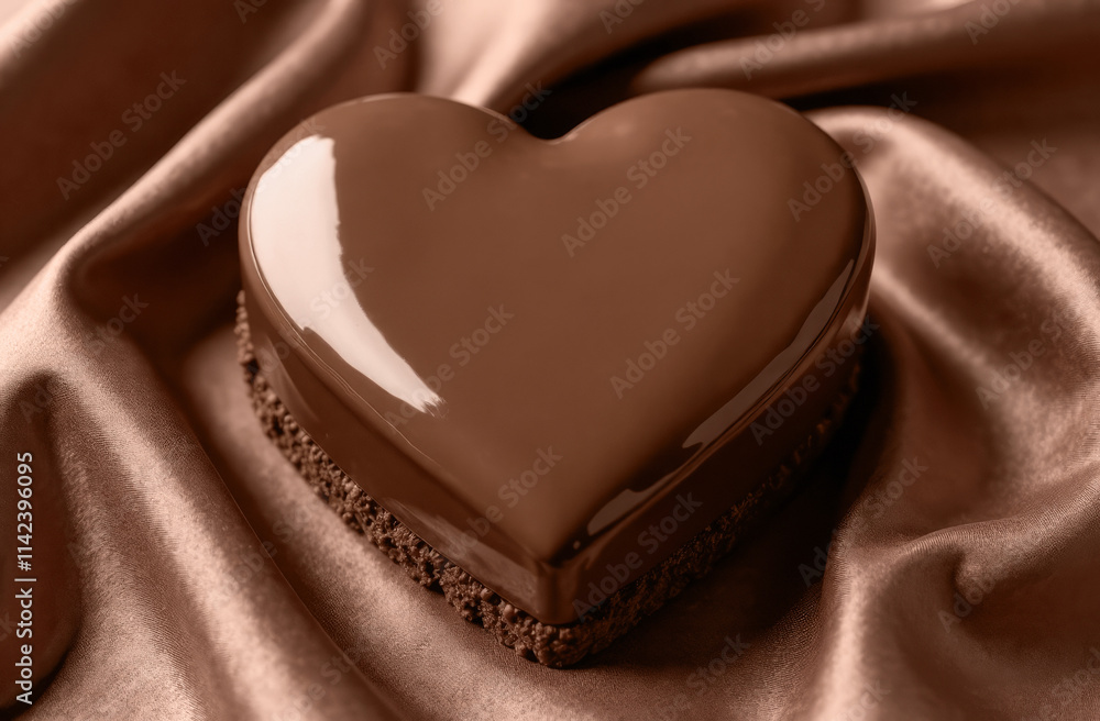 mocha colored chocolate dessert on silk fabric mocha colored chocolate dessert on silk fabric