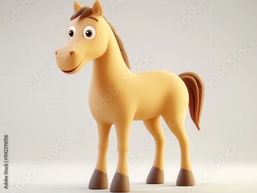 3d rendering of a cartoon horse photo