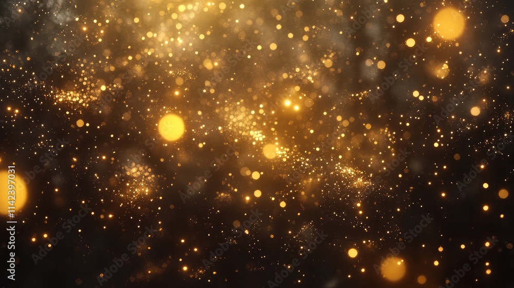 Glittery golden firework display, illuminating a dark celebratory night sky for a festive theme Glittery golden firework display, illuminating a dark celebratory night sky for a festive theme