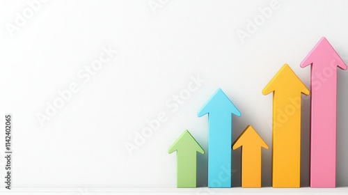 Colorful directional arrows representing growth progress and business success Free Download Colorful directional arrows representing growth progress and business success - GFXLoad