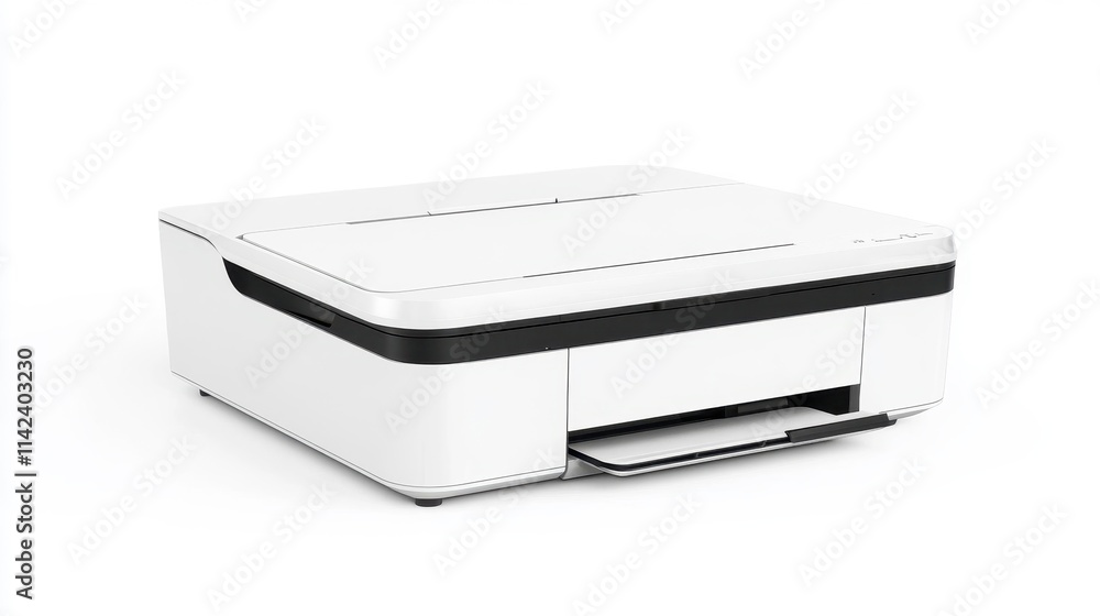 Compact White Portable Home Printer with Retractable Design Compact White Portable Home Printer with Retractable Design