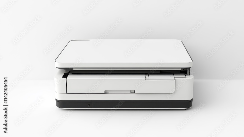 Modern Ergonomic White Printer with Bold Design Modern Ergonomic White Printer with Bold Design