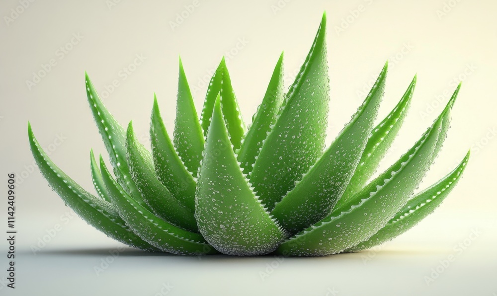 fresh aloe vera leaves with water droplets white background fresh aloe vera leaves with water droplets white background