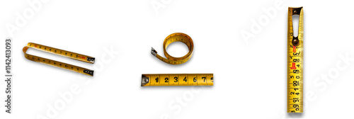 Isolated ruler on transparent background for measuring lengths accurately photo