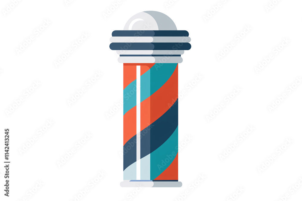 a red blue and white striped pole a red blue and white striped pole