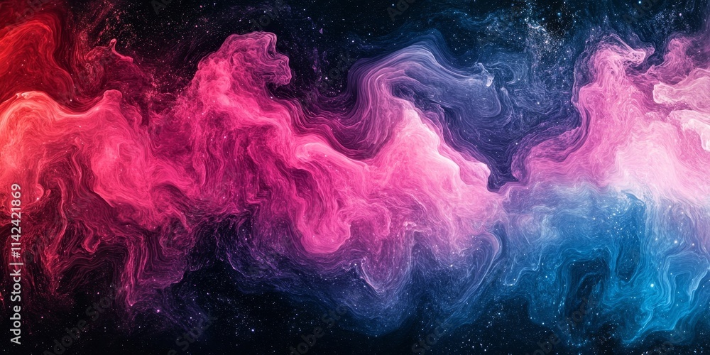 Pink blue black magenta abstract color gradient wave background grainy texture banner website header poster design, Generative AI Pink blue black magenta abstract color gradient wave background grainy texture banner website header poster design, Generative AI