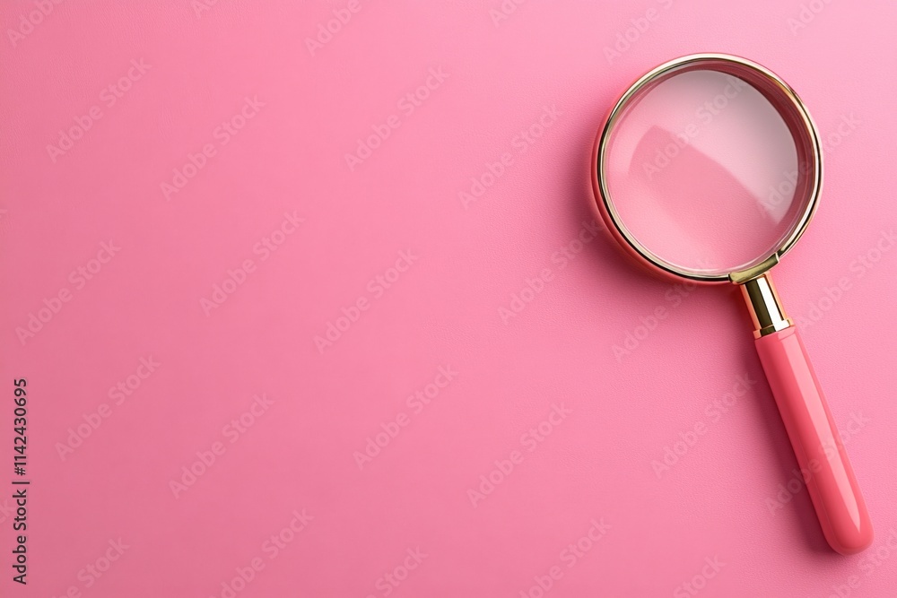 A minimalist illustration of a single magnifying glass focusing on a specific point, drawn in clean lines and soft monochromatic tones