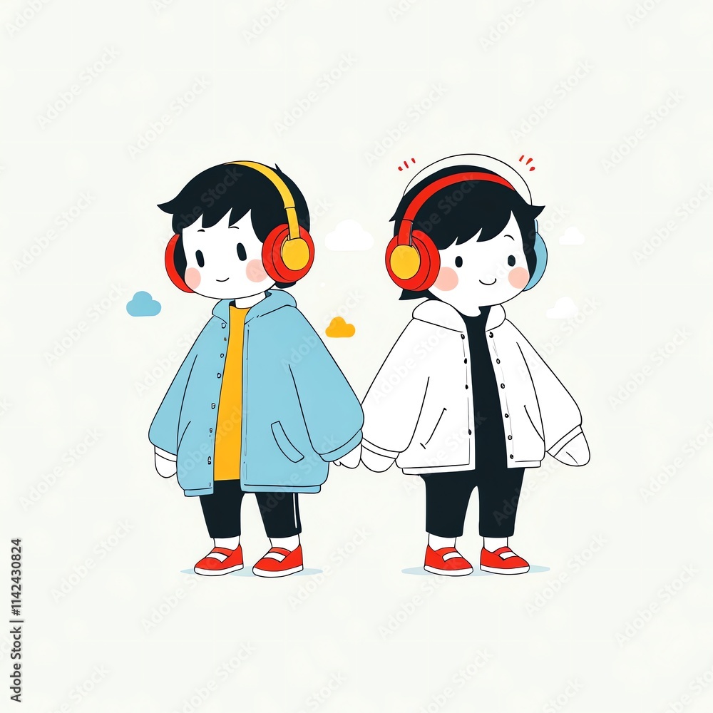Adorable Anime Boys Enjoying Music Together Adorable Anime Boys Enjoying Music Together