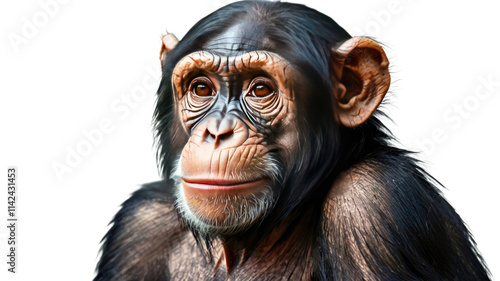 Beautiful chimpanzee Clipart, isolated on a white background photo