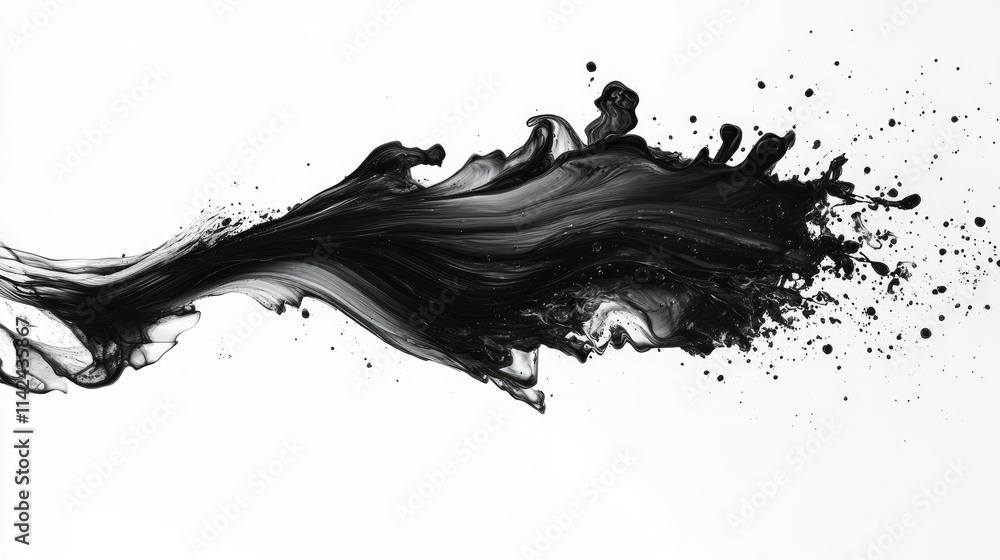 Abstract Ink Splash: A Monochromatic Masterpiece Abstract Ink Splash: A Monochromatic Masterpiece
