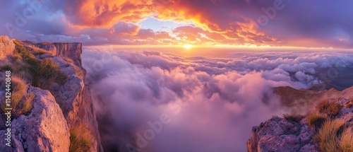 a breathtaking view of a sunset above the clouds