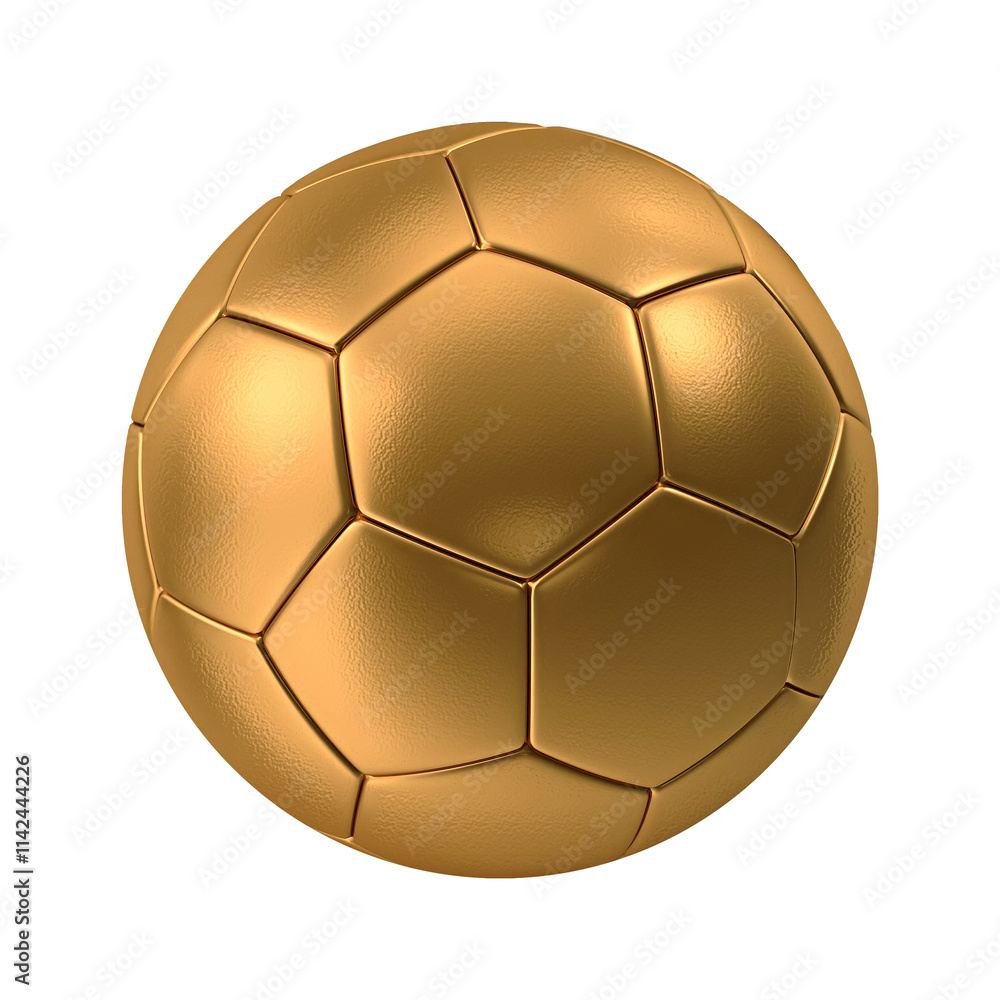 Golden soccer ball on white background Golden soccer ball on white background