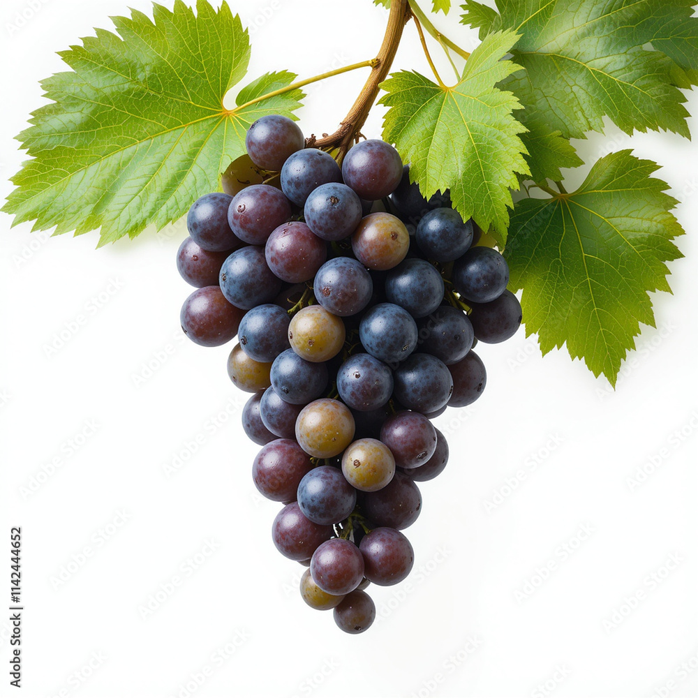 Obraz premium Grapes close-up on white background - fruit generation -