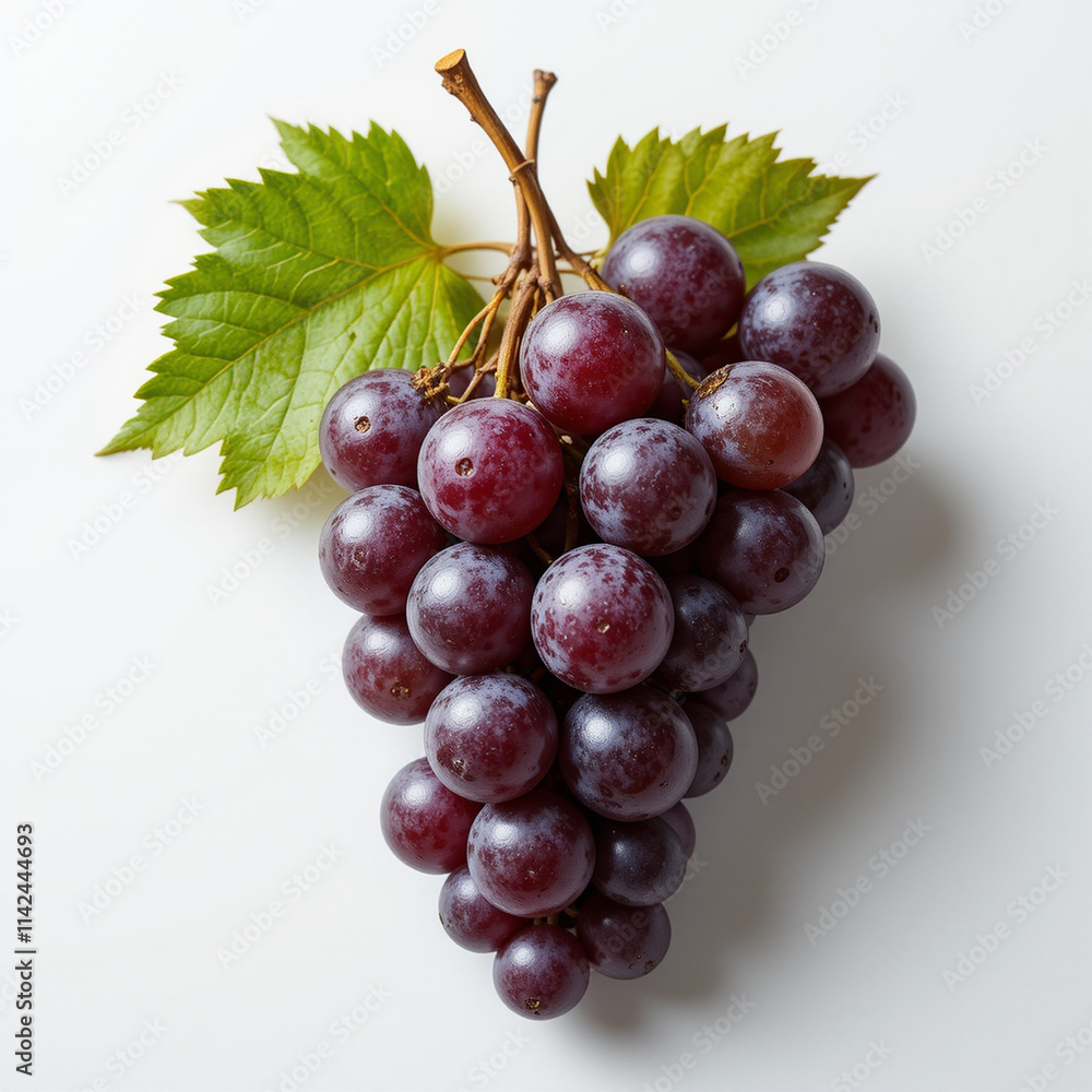 Fototapeta premium Grapes close-up on white background - fruit generation -