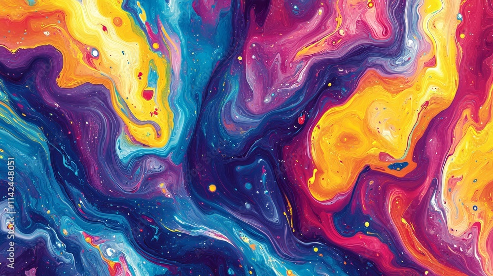 Liquid color flow vibrant background, noise texture effect, yellow red purple blue color flow abstract pattern, Generative AI Liquid color flow vibrant background, noise texture effect, yellow red purple blue color flow abstract pattern, Generative AI