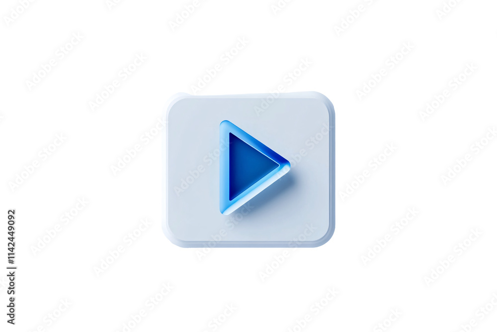 a blue play button on a white background a blue play button on a white background