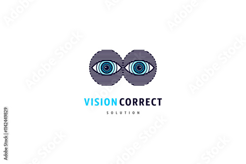 For vision correction clinic logo design solution