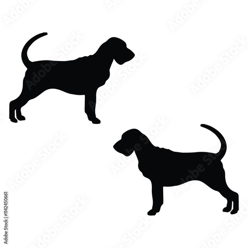 Bloodhounds Silhouette, Bloodhounds Vector Silhouette, Bloodhounds cartoon Silhouette, Bloodhounds illustration, Dog icon Silhouette, Dog Silhouette illustration