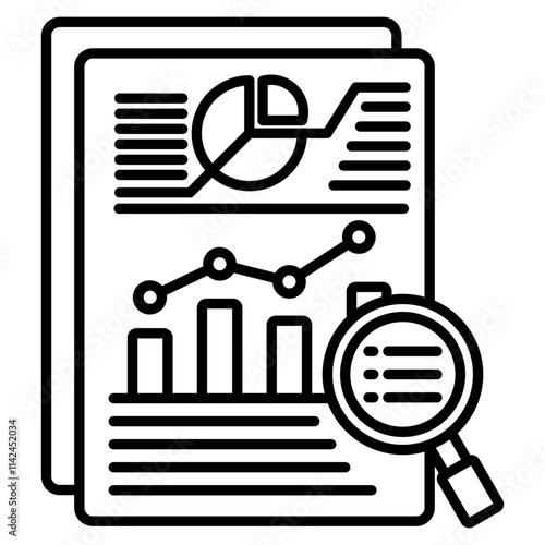 data analysis icon element for design