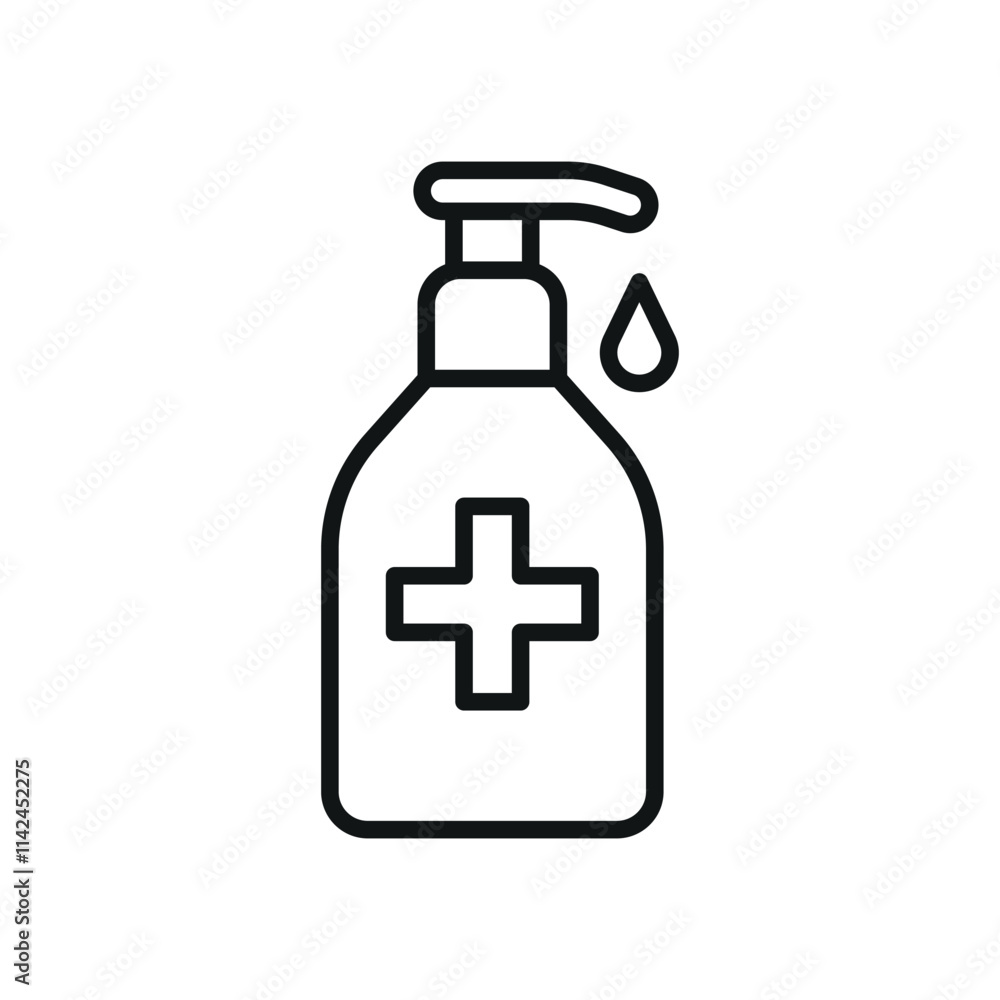 Antiseptic icon features a clean and modern design, perfect for representing hygiene products, wound care, or infection prevention Antiseptic icon features a clean and modern design, perfect for representing hygiene products, wound care, or infection prevention