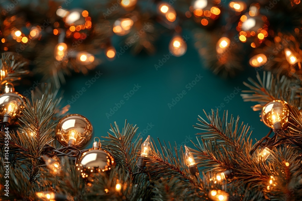A festive wreath adorned with sparkling lights set against a vibrant green backdrop, embodying the joyful spirit of Christmas celebrations. A festive wreath adorned with sparkling lights set against a vibrant green backdrop, embodying the joyful spirit of Christmas celebrations.